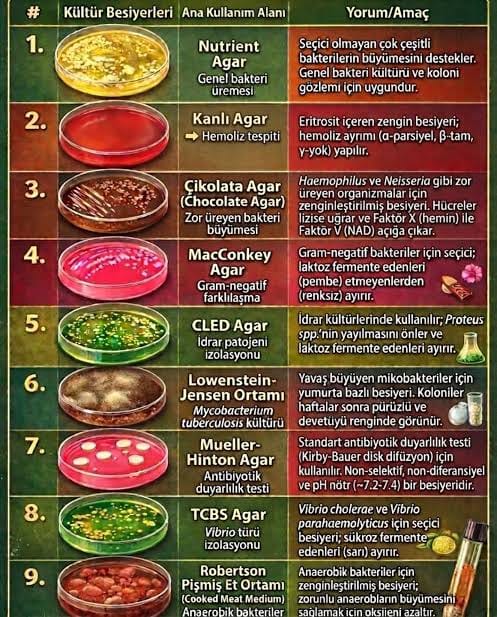 Hazır Besiyerleri (Petri & Tüp Kültür Besiyeri)